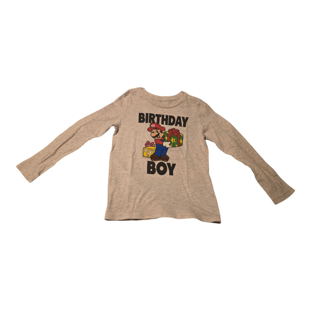 Pick 3 for $15 Jumping Beans Kids Mario Birthday Shirt Long Sleeve 10